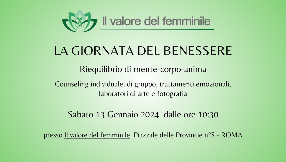 LA GIORNATA DEL BENESSERE