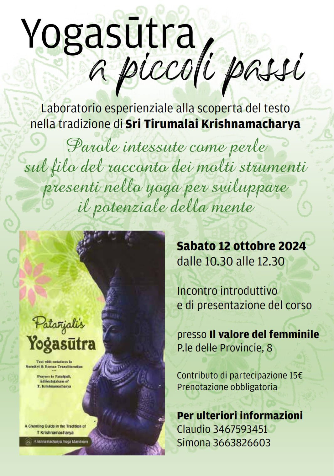 YOGASŪTRA “A PICCOLI PASSI”